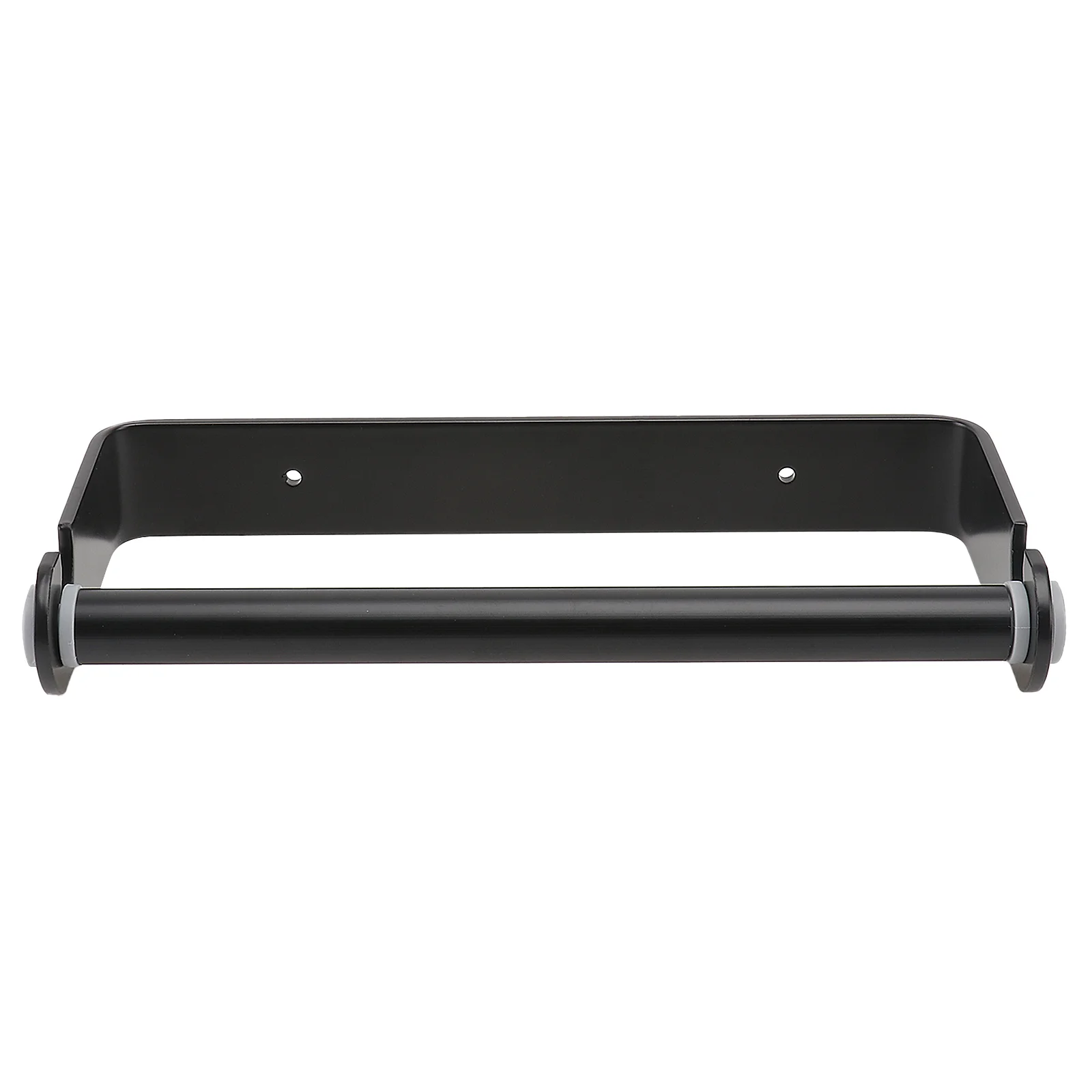 

1PC Wall-mounted Plastic Wrap Storage Rack Roll Paper Hanging Rack (Black 24CM)