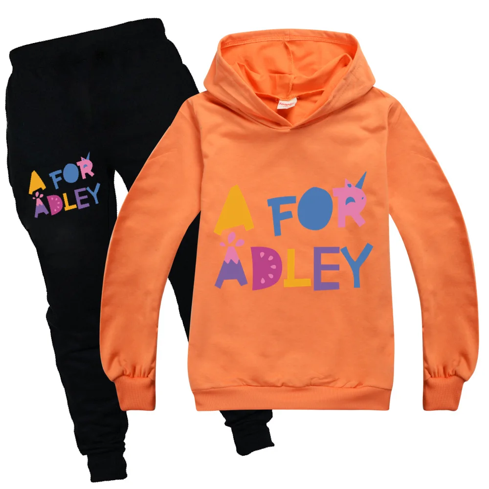 A for Adley Clothing Sets Children Birthday suit Boys Tracksuits Kids Sport Suits Hoodies Top +Pants 2pcs Set