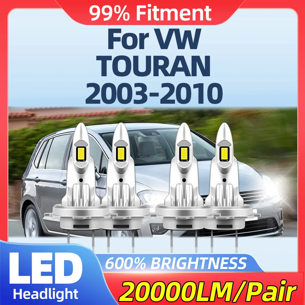 240 Вт Canbus светодиодные лампы для фар 40000LM Turbo авто 12 В 6000 К автомобильные фары VW TOURAN