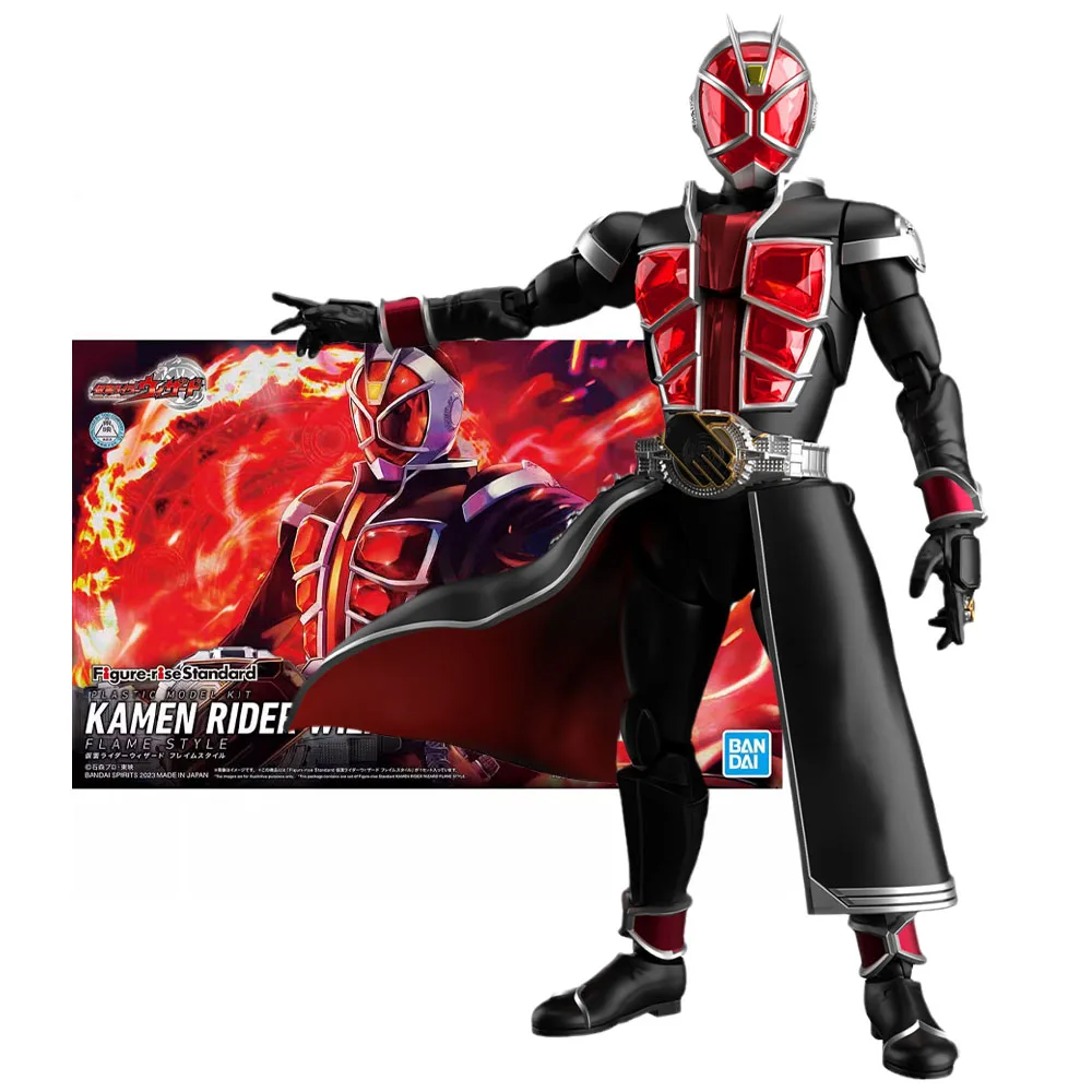 

Bandai Genuine Kamen Rider Model Kit Anime Figure Figure-rise Standard Wizard Flame Style Collectible Model Action Figure Toys