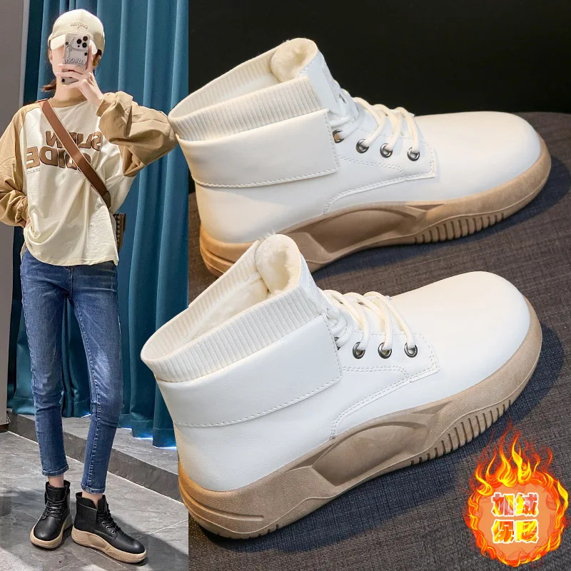 

2022 winter new cashmere high-top snow boots tide girl students casual warm cotton shoes K8608