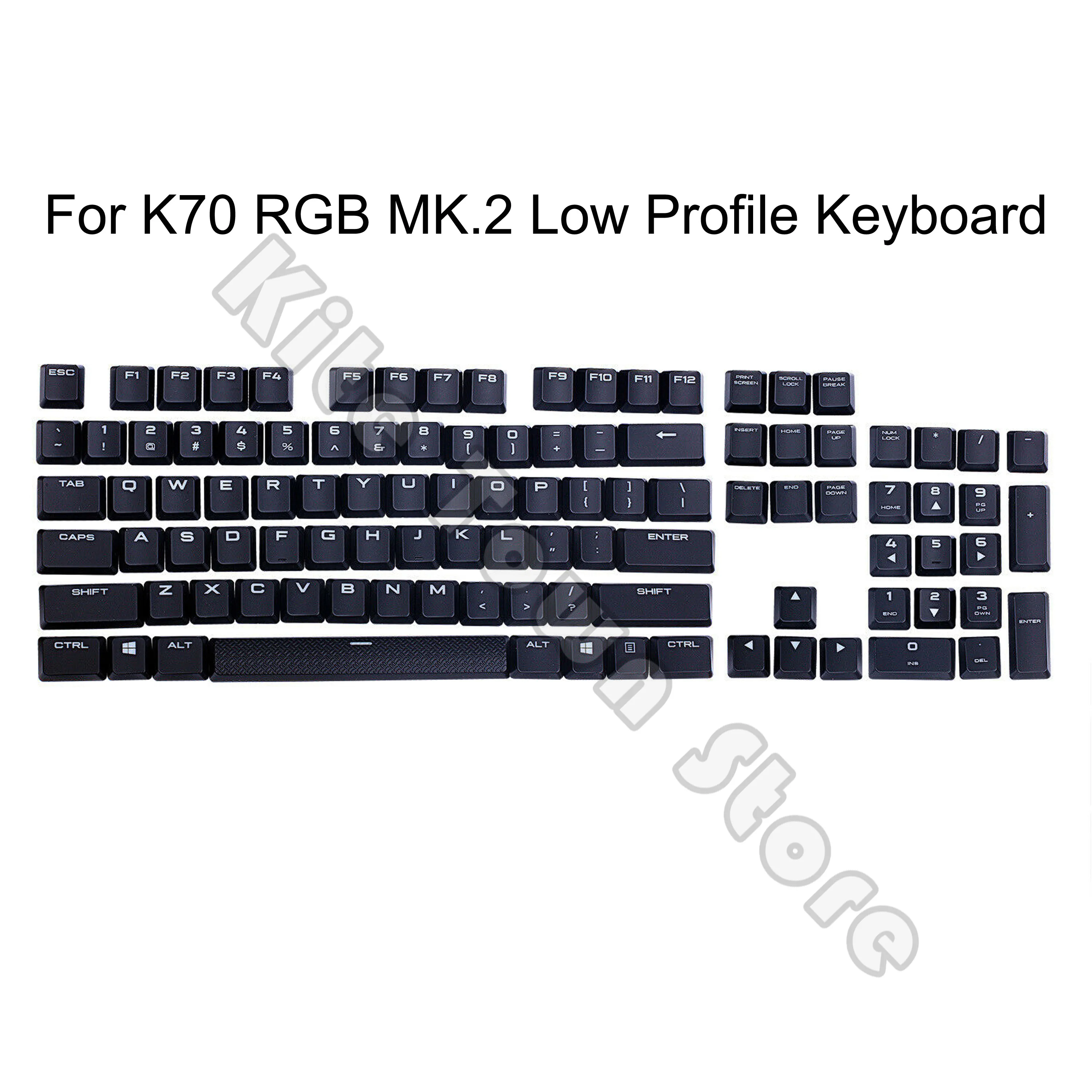 Полный набор оригинальных колпачков для клавиш для Corsair k70 RGB MK.2 Низкопрофильная механическая клавиатура черного цвета
