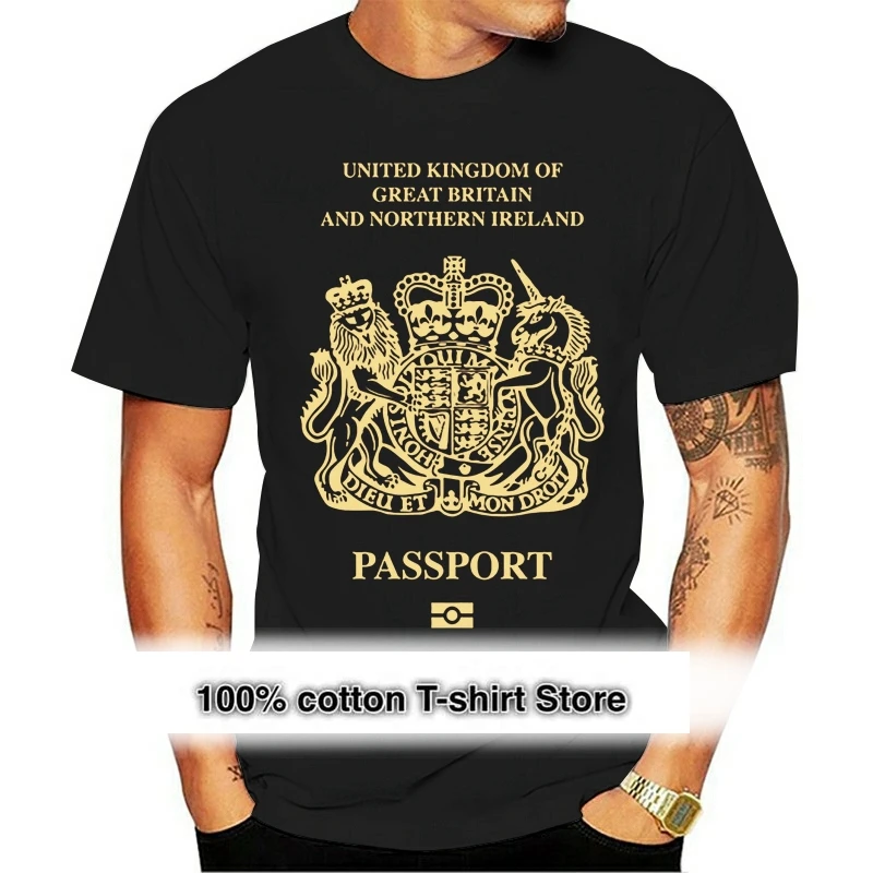 

Футболка для паспорта с британской и Северной Ирландией-забавная Новинка, футболка для молодежи среднего возраста