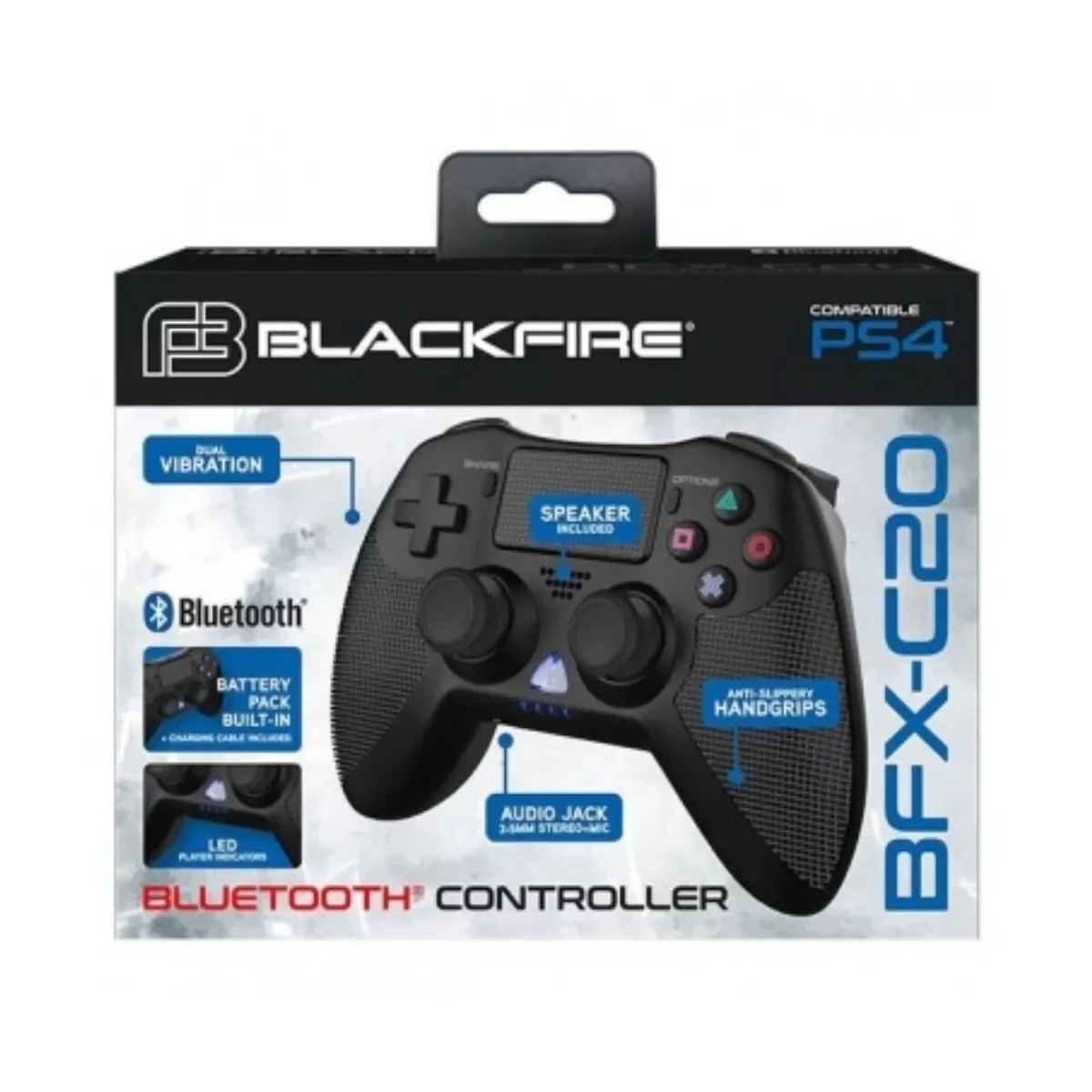 

Blackfire BFX-C20 wireless controller black PS4, Bluetooth®(4.2 version) * with PS4™, PS4™New and PS4™Pro. With 0.8 m Mi