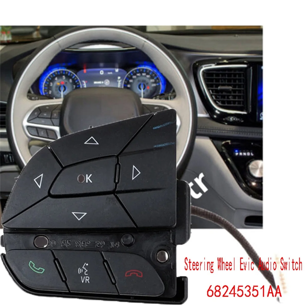 Новый аудиопереключатель на рулевом колесе для Dodge Challenger Charger Jeep Cherokee Chrysler 200 300