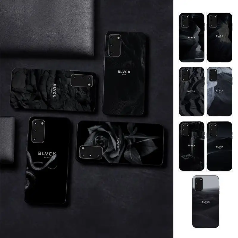 

Black Blvck Flower Phone Case for Samsung S10 21 20 9 8 plus lite S20 UlTRA 7edge