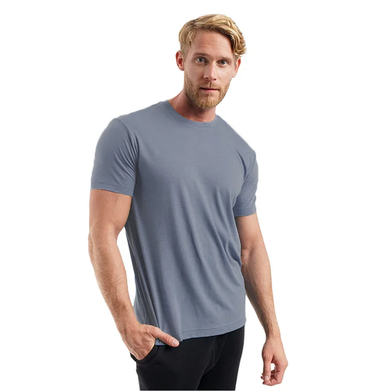 2022 100% t-shirt in lana Merino camicia da uomo a strati di Base traspirante asciugatura rapida anti-odore con molti colori taglia USA