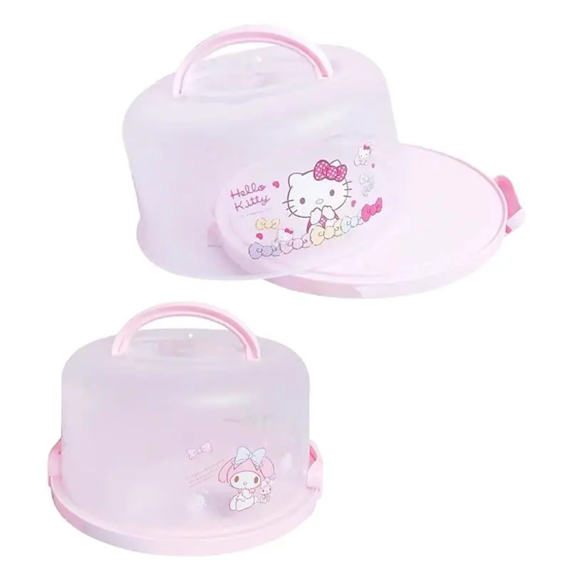 

Мультяшный аниме Hellokittys MyMelody Милая портативная коробка для торта на день рождения 6/8 дюймов Бытовая Пыленепроницаемая прозрачная пластиков...