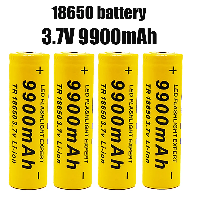 

New 18650 battery 3.7V 9900mAh rechargeable Li-ion battery for Led flashlight Torch batery lithium battery+ Free Shipping