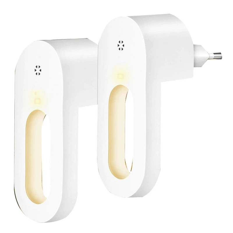 

Dusk To Dawn Automatic LED Night Lights Wall Plug In Light Sensor Warm White Lamp For Children Kids Bedroom