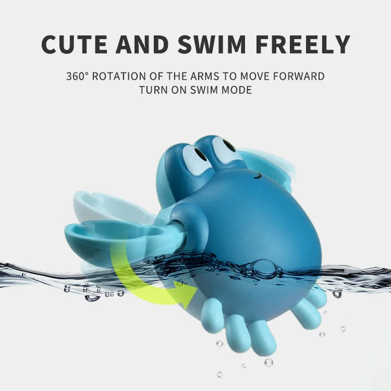 Baby Bath Toys Bathing Cartoon Animal Crab Submarine Swimming Pool Classic Chain Clockwork Water Toy For Children New Baby Bath