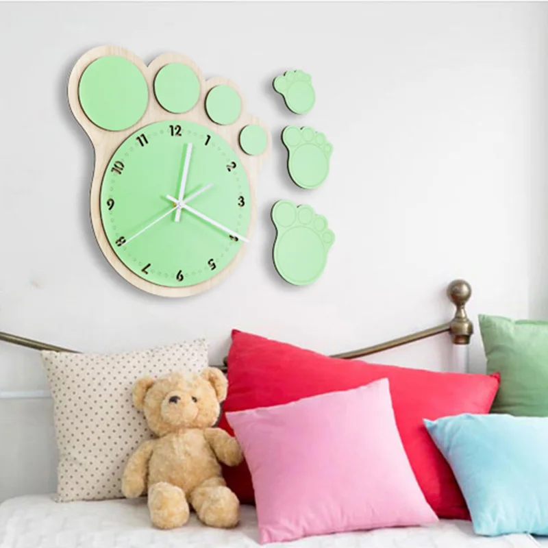 Classic Kid Minimalist Wall Clock Living Room Large Silent Wooden Wall Clock Modern Design Reloj Pared Grande Room Decor