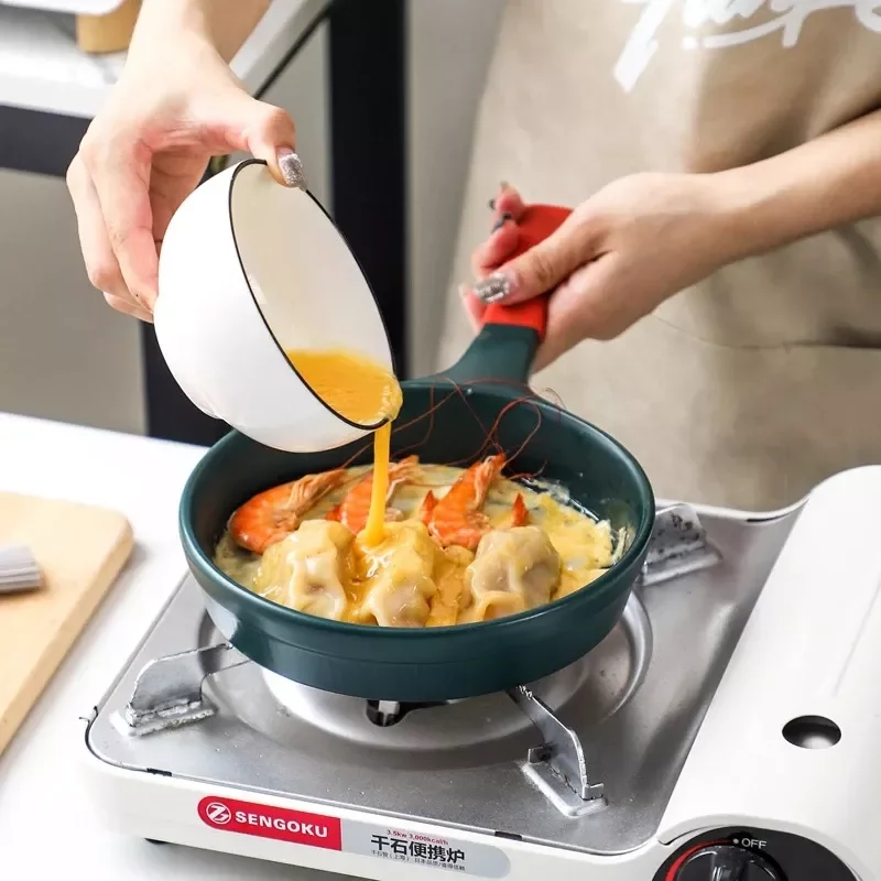 

Japanese Ceramic frying pan Non Stick Cooking Pot Saucepan Fry Pan Breakfast Crepe Steak Egg Maker Pan Cookware Kitchen Utensil