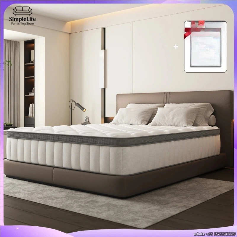 Фото Матрас с пружинами Pocket Spring 140x200 см, 7 зон поддержки, средней жесткости, дышащий, комфортный, устойчивый, комплект для спальни №1
