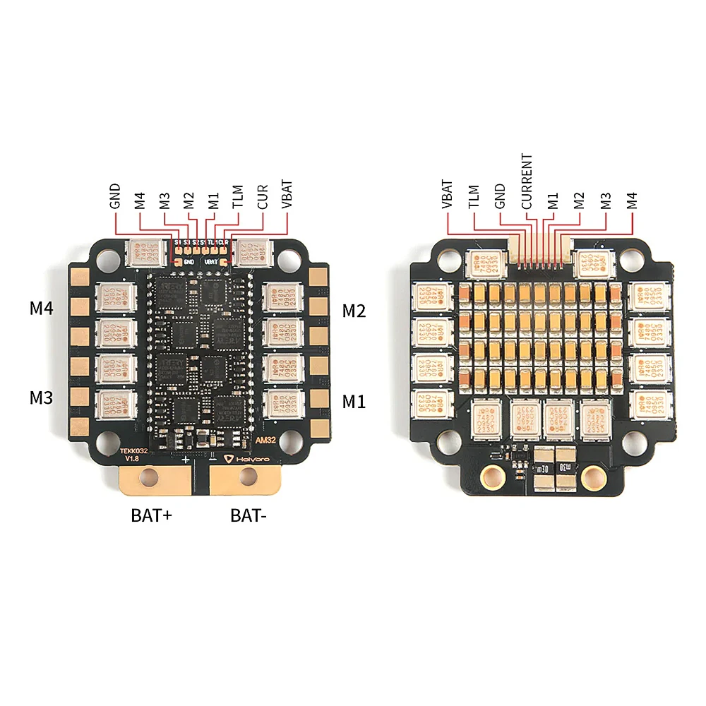 Фото Полетный контроллер Holybro Tekko32 F4 MCU Metal 4-в-1 65A ESC (AM32) с выходом PWM 16k~96k / 4-6S LIPO 30.5x30.5мм для FPV-дронов №3
