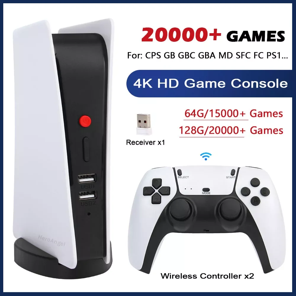 

2022 NEW M5 Game Console Video Gamebox 20000 Retro Arcade Games Built-in Speaker 2.4G Wireless Controller FOR PS1/CPS/FC/GBA/SFC