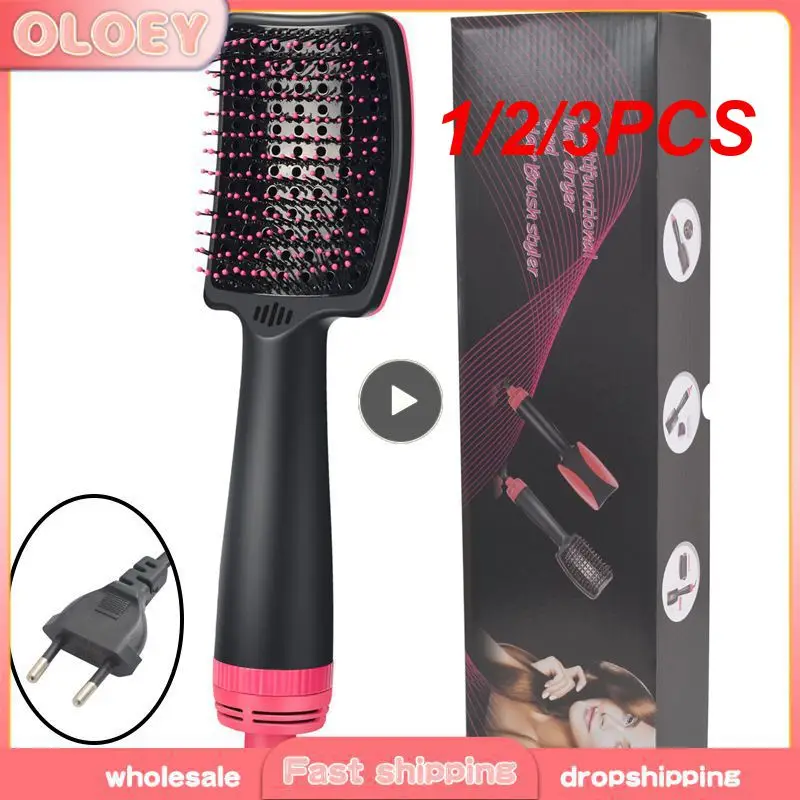 

1/2/3PCS IN 1 One Step Hair Dryer Volumizer Electric Blow Dryer Hot Air Brush Hair Straightener Curler Comb Hair Dryer And