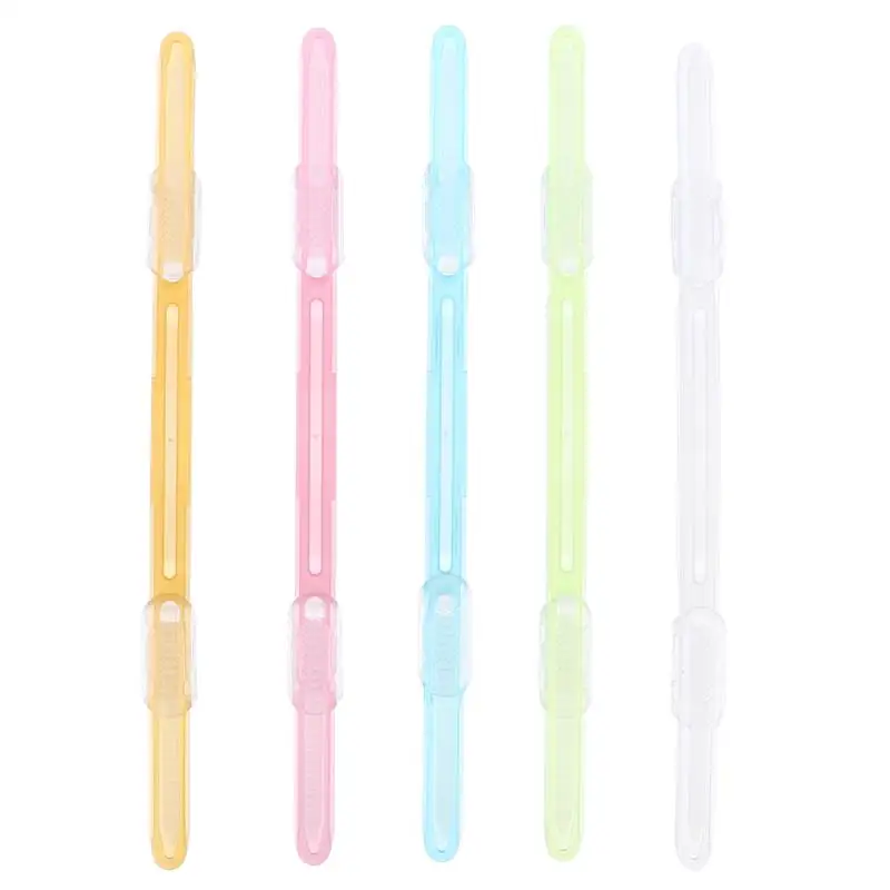 

1 Set/5pcs Plastic Bookbinding Clips Loose-Leaf Binder Clip Practical Paper Clip