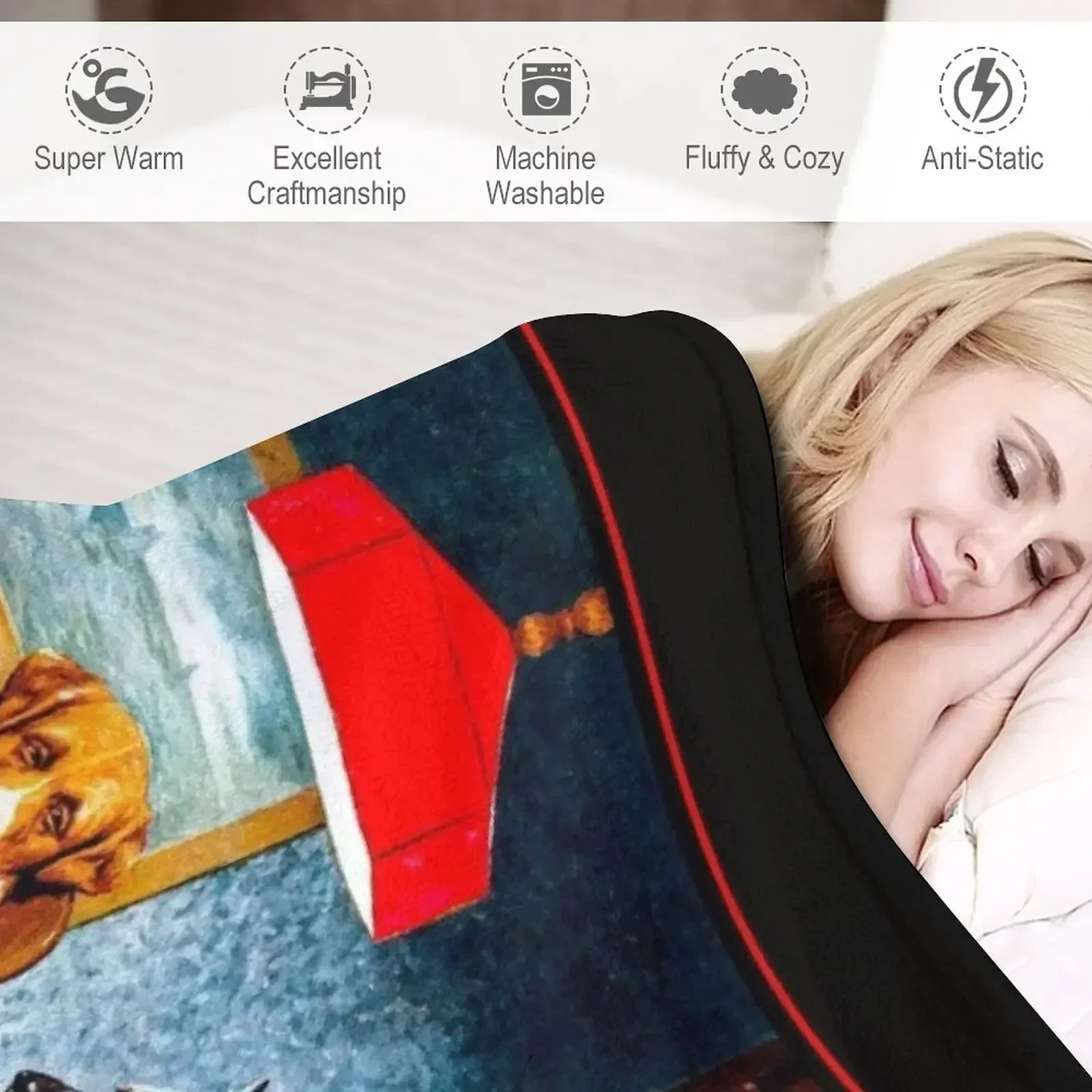 Плед для собак играющих в покер: винтажный C M с принтом Coolidge плед декоративные