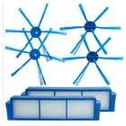 Фильтры и боковые щетки 2 шт., Hepa-фильтр, чистящая щетка для Philips FC8007 FC8792 FC8794, аксессуары для пылесосов