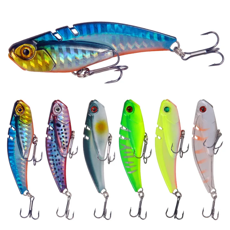 70mm 20g Ice Madness Vib Lures for Winter Fishing Lure Artificial Hard Lure Baits Fishing Sinking Wobblers Rattlin Lead Tackle
