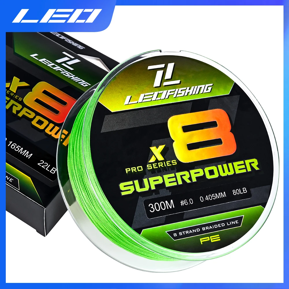 

LEOFISHING 8 Strands PE Fishing Line Raid Fishing Line 300M Multifilament Fishing Wire Carp Fishing Line Tool Accessories