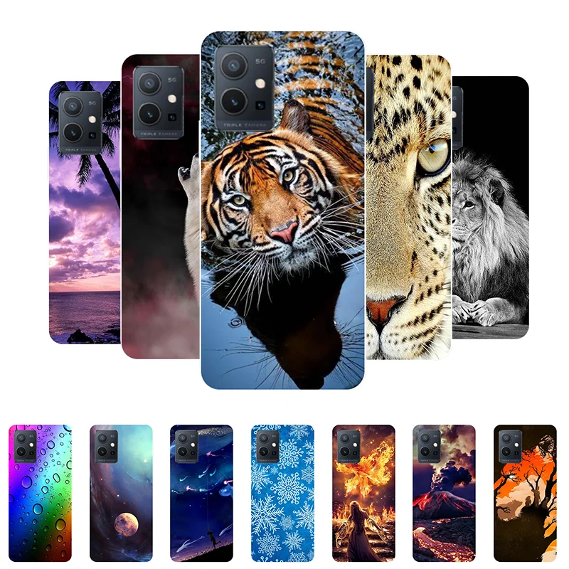 

for Vivo Y55 5G Case Soft Silicone Cartoon Case for Vivo Y55 5G Cover V2127 V2154 Protective Funda for Vivo Y 55 5G Phone Case