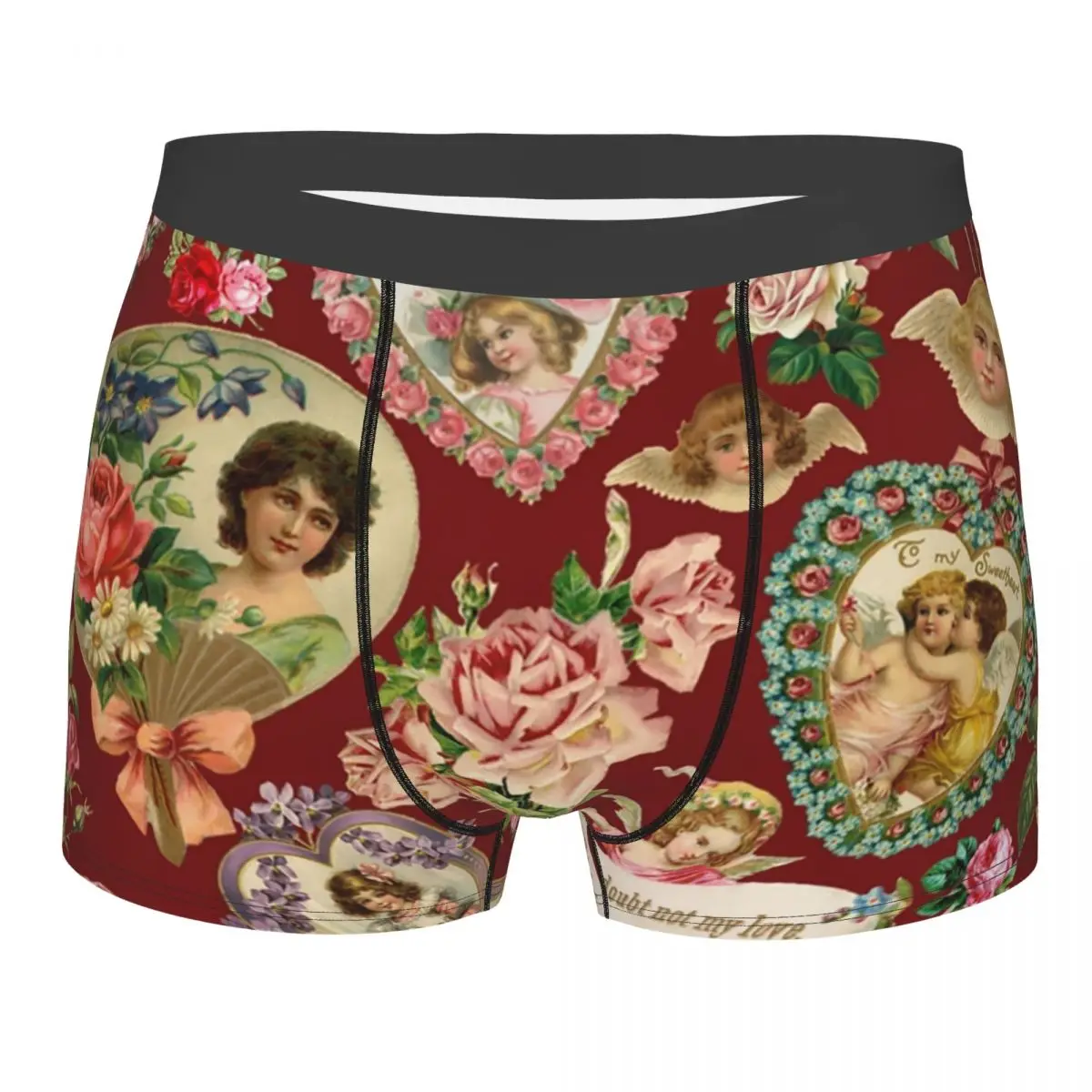 

Sexy Victorian Baroque Valentine Pattern Boxers Shorts Underpants Male Breathbale Briefs Underwear