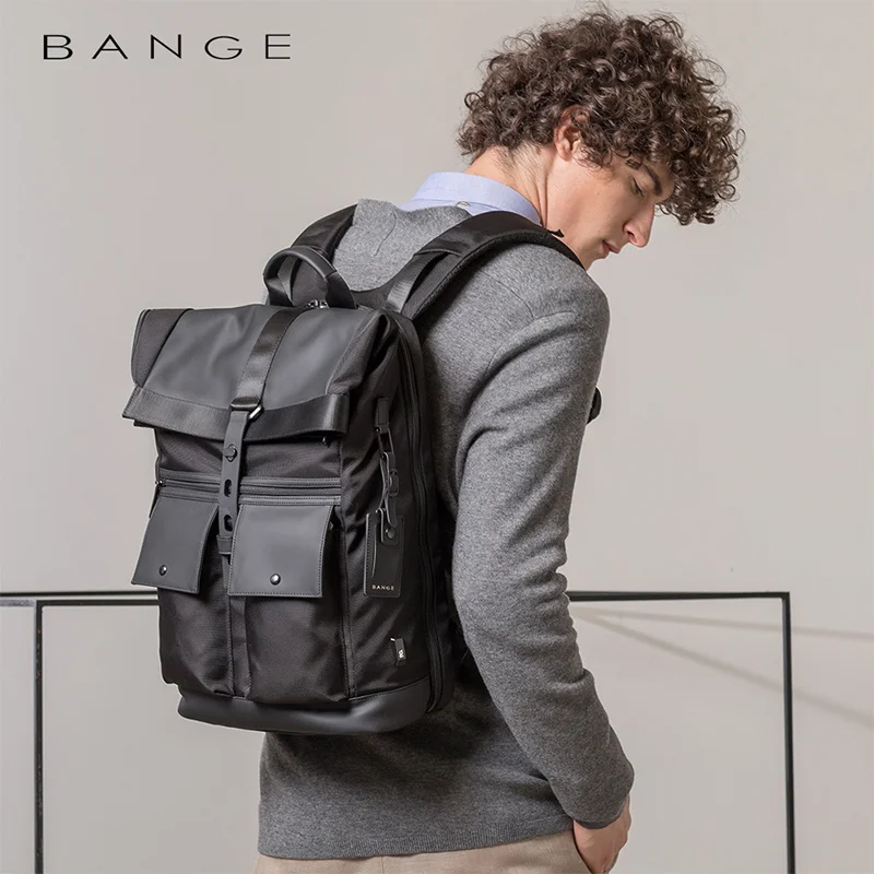 

New 15.6 inch Black Men Backpack Waterproof Backpack Multifunctional Travel Bag Casual School Rucksack