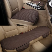 front and rear linen anti slip cloth pad flax car seat cover auto breathable protective pad general truck suv van interior