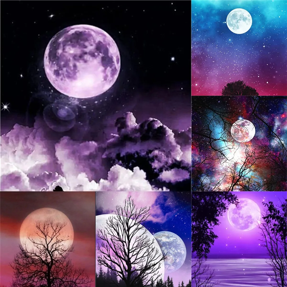 The Great Moon Painting By Numbers Kits Hand Painted Home Decor Drawing Canvas DIY Oil Coloring Paint Pictures By Numbers