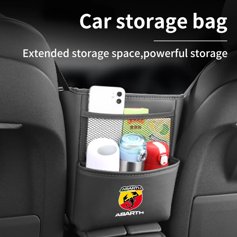 Сумка-держатель для автомобильного сиденья кожаная сумка хранения Fiat Grande Punto Abarth