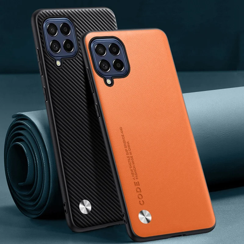 Фото Роскошный чехол из искусственной кожи для Samsung Galaxy A22 4G M22 M32, задняя крышка, матовый силиконовый чехол с полной защитой для телефона Samsung M32 4G №1