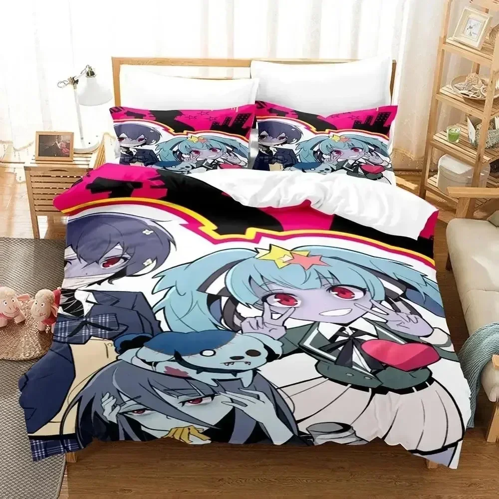 Фото Комплект постельного белья с 3D принтом Zombie Land Saga Single Twin Full Queen King Size, комплект постельного белья для взрослых и детей, комплекты пододеяльников из полиэстера для спальни №3