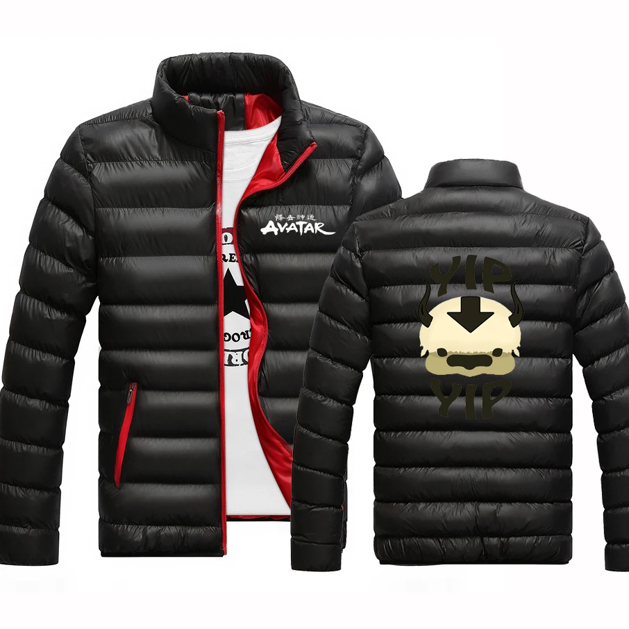 

2022 New Men's The Last Airbender Printing Winter Thicken Warm Comfortable Slim Casual Harajuku Windbreaker Zipper Jacket Coat