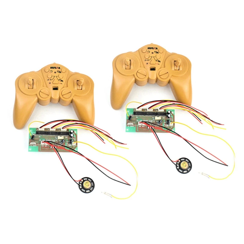 

2X Huina 350 550 2.4G 50 Meters 15CH Remote Control And Receiver Board Radio System 6-7.2V For Excavator Tank Kit