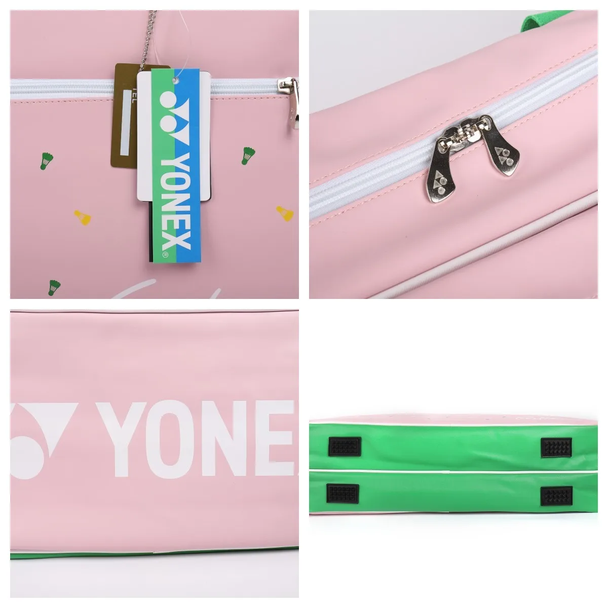 Genuine YONEX Women Badminton Racket Bag Strawberry Color Waterproof Sports Handbag With Shoe Compartment Holds Up To 6 Rackets