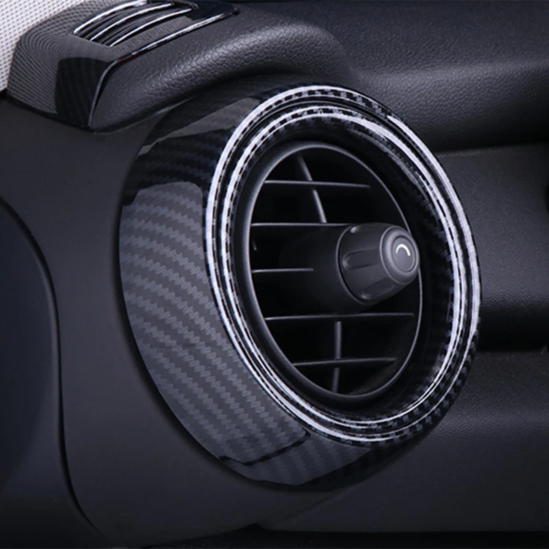

For Mini Cooper F55 F56 F57 Accessories Air Vent Ring Outlet Cover Housing Carbon Fiber Style Case Interior Decorative Dashboard
