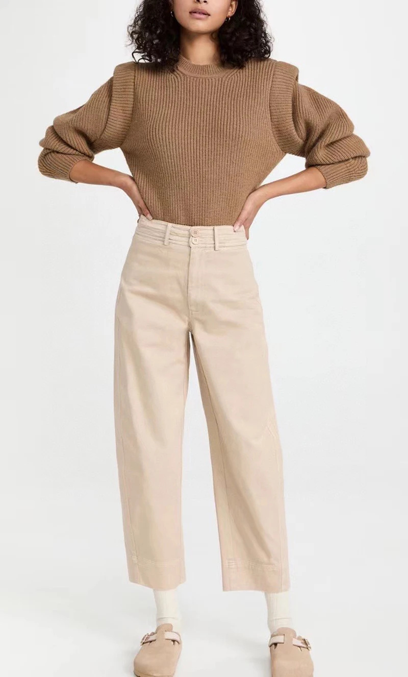 

Pure cotton straight casual trousers 2022 summer and autumn new fashion and elegant women's clothing camping y2k Clothe straf