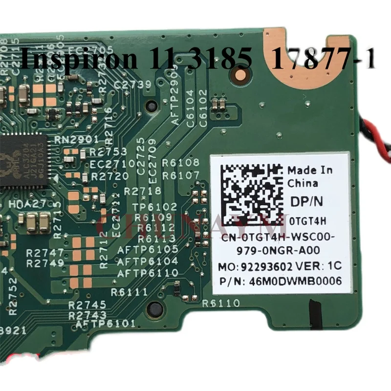 Новинка 17877-1 Вт/Φ 64 Гб SSD для dell Inspiron Series 11 &quot3185 Материнская плата ноутбука
