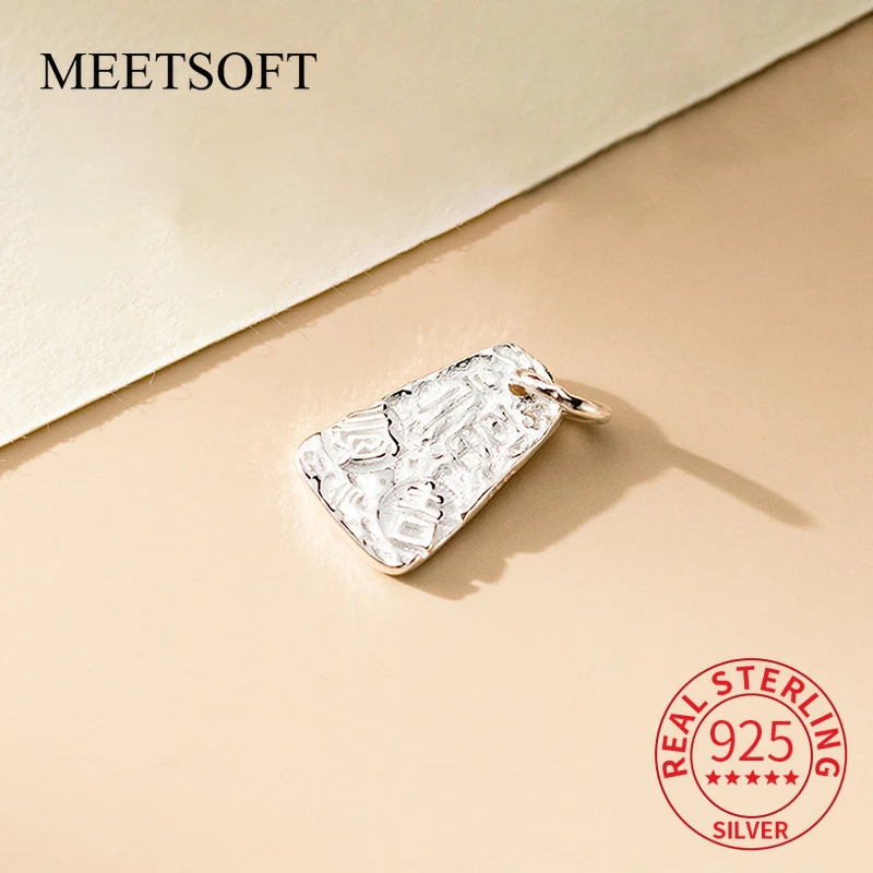 Двухсторонний кулон из серебра 925 пробы с персонажами на удачу браслет сделай сам