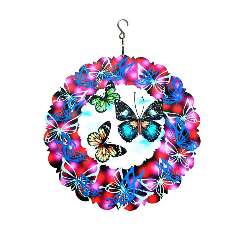 

Butterfly Wind Spinner Stainless Steel 3D Wind Spinner Wind Spinners For Yard And Garden Gifts For Lawn Hanging Crafts Ornaments