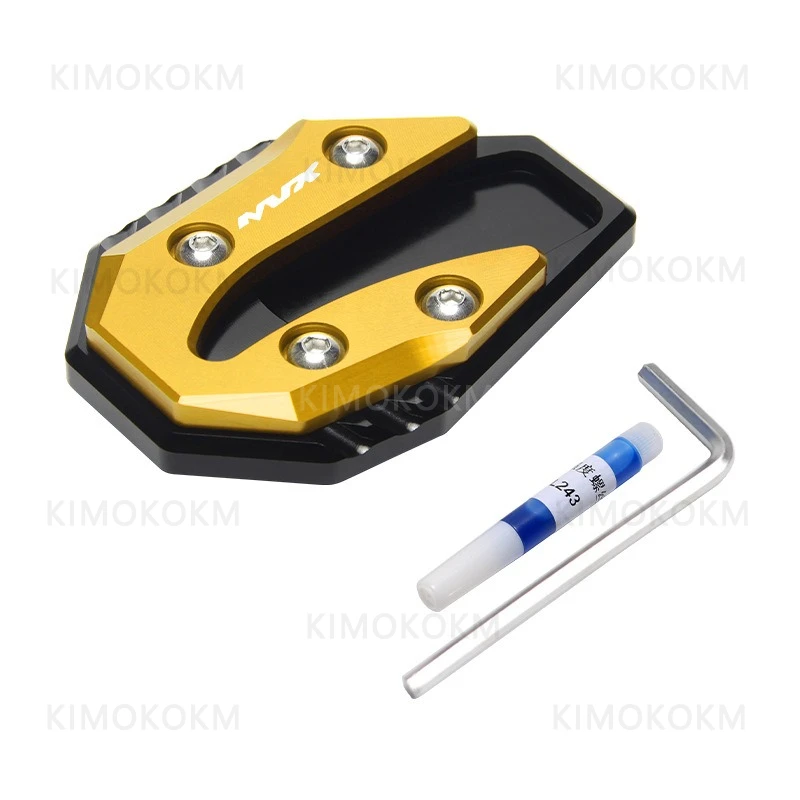 Фото Подходит для мотоциклов Yamaha: аксессуары NMAX125/155, AEROX155, модифицированная увеличенная боковая опора сиденья, увеличенная подножка NVX155. №4