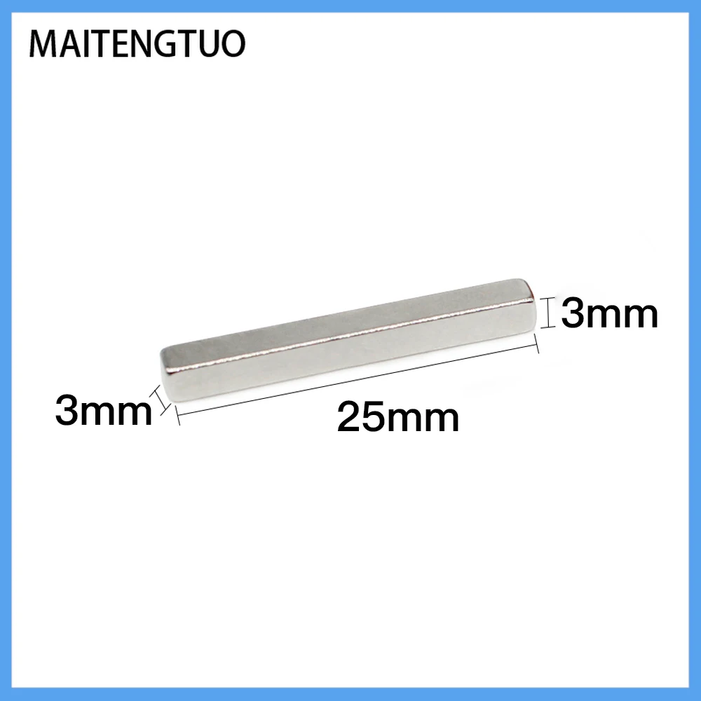 

10~250PCS 25*3*3 mm Strong Block Magnet N35 Quadrate 25x3x3mm Permanent Magnet Square Sheet Magnet NdFeB Magnet 25*3*3 mm
