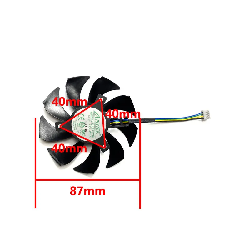 Новый 85 мм 4-контактный замена для Sapphire RX 460 550 2G D5 ITX новый оригинальный GA91S2M RX460 RX550