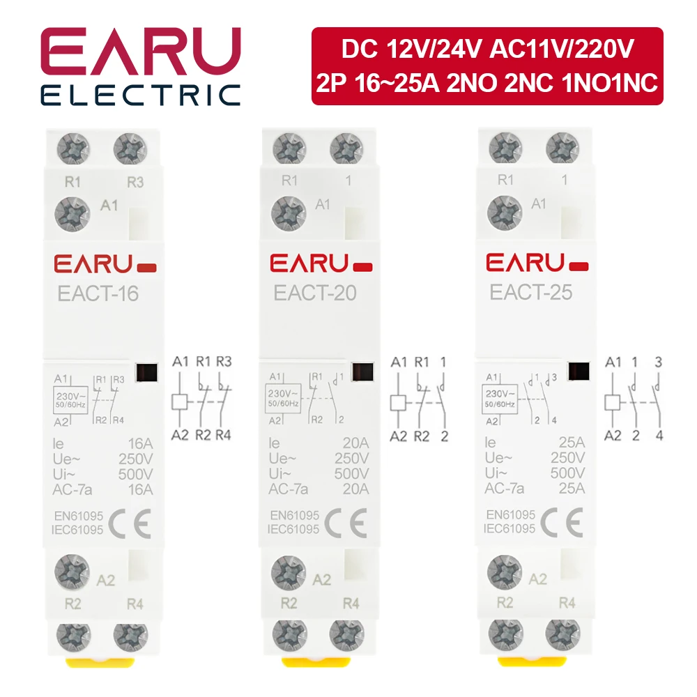 

EARUELECTRIC EACT-2P-25 Контактор переменного тока 25А