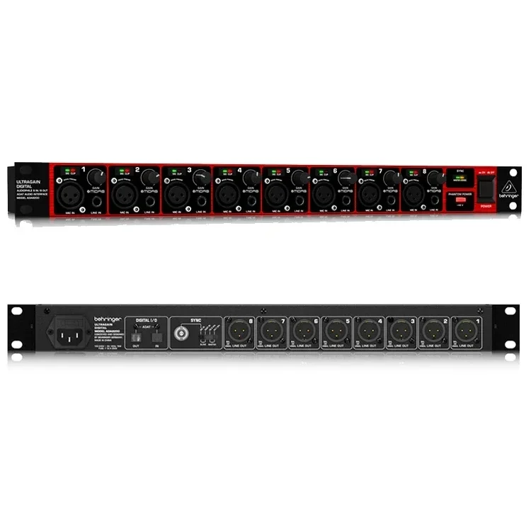 Behringers ADA8200 8-канальный аналого-цифровой преобразователь звуковой карты