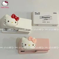hello kitty cute cartoon student small stapler office mini stapler portable small labor saving stationery stapler