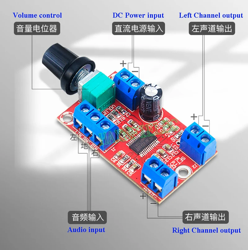 DC 7 5 V-24V 30Wx2 Класс D чистый пост-ступенчатый цифровой усилитель мощности плата