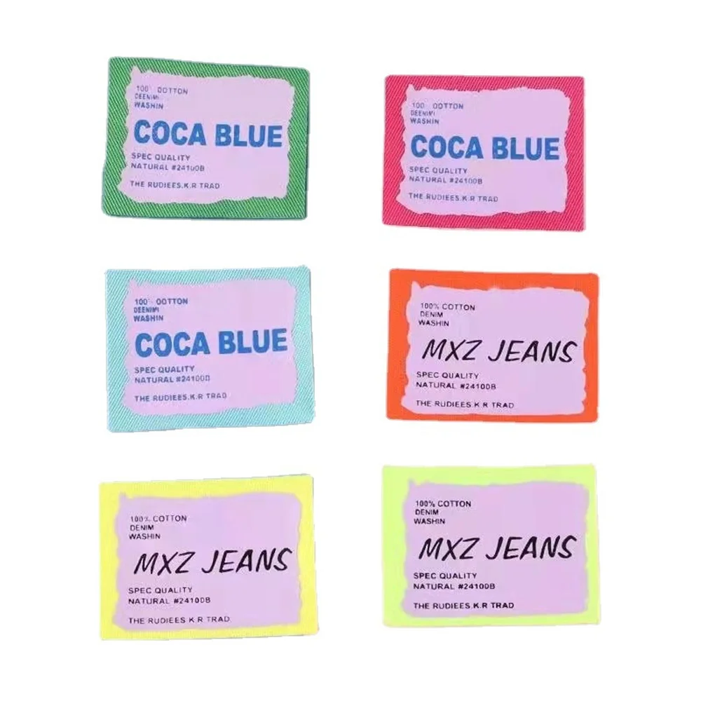 

10pcs/lot mixed Fashion cloth label colorful offset cloth paste clothing accessories DIY personalized hip-hop decorative patch